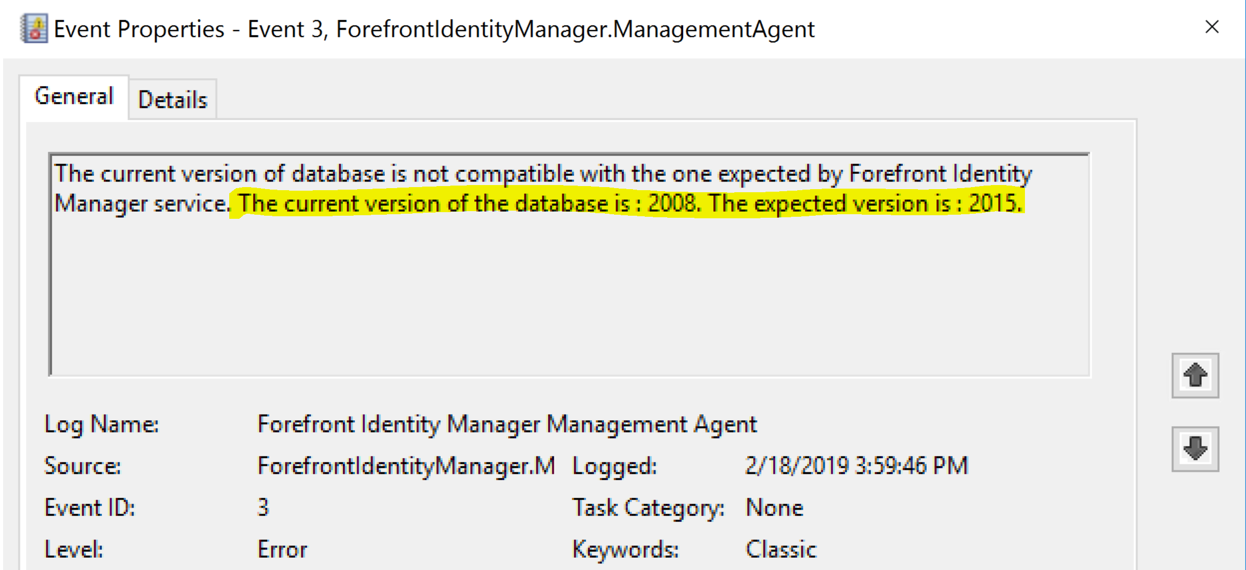 Current version of the database is 2008..PNG