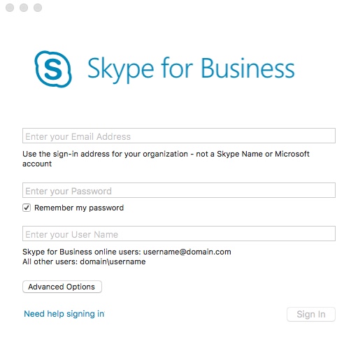 Skype For Business Mac