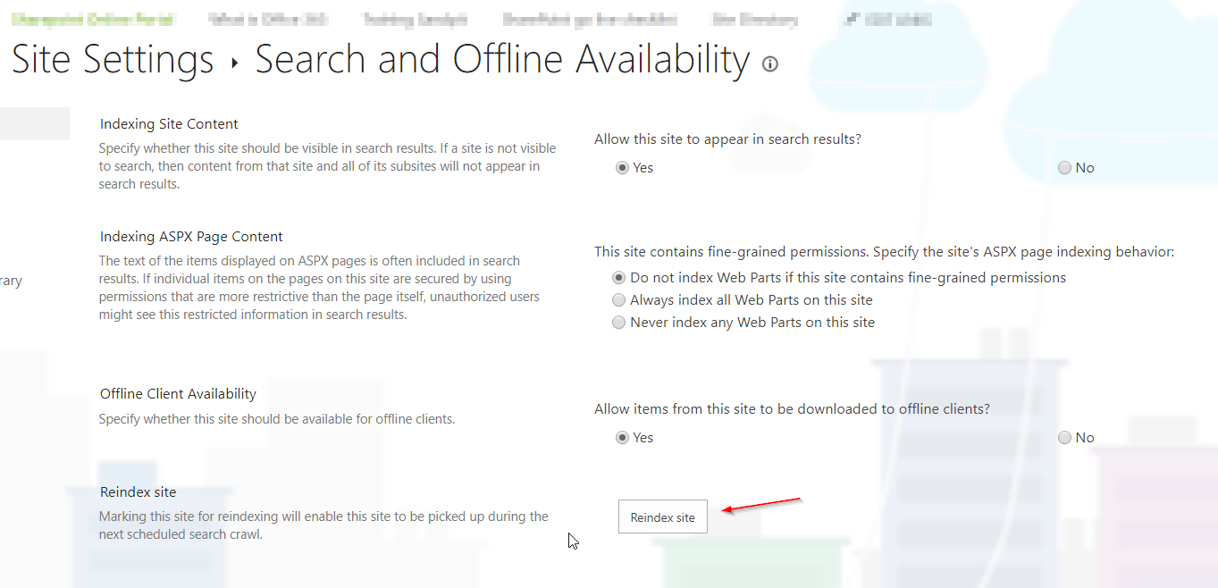 Search and Offline Availability