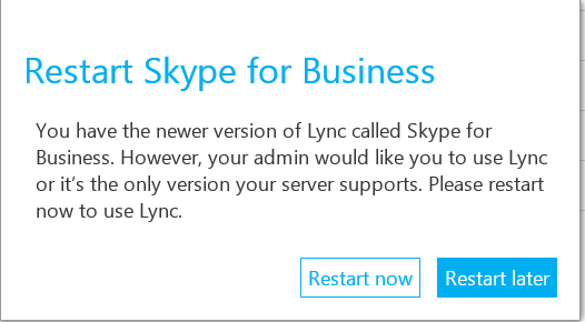 Skype warning on Start
